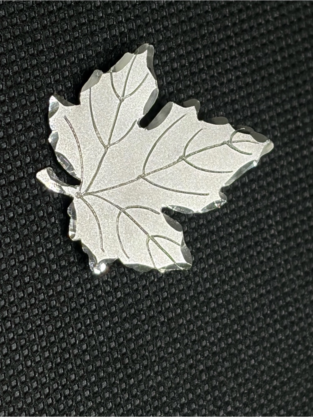 Stamped Silver Leaf Pin with Hallmark
